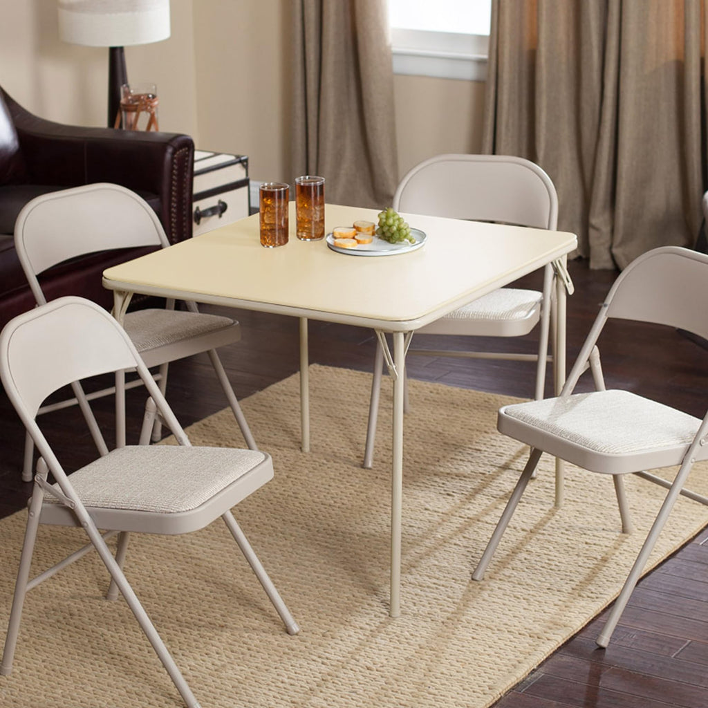 Buff Tan Square Folding Card Table H571457