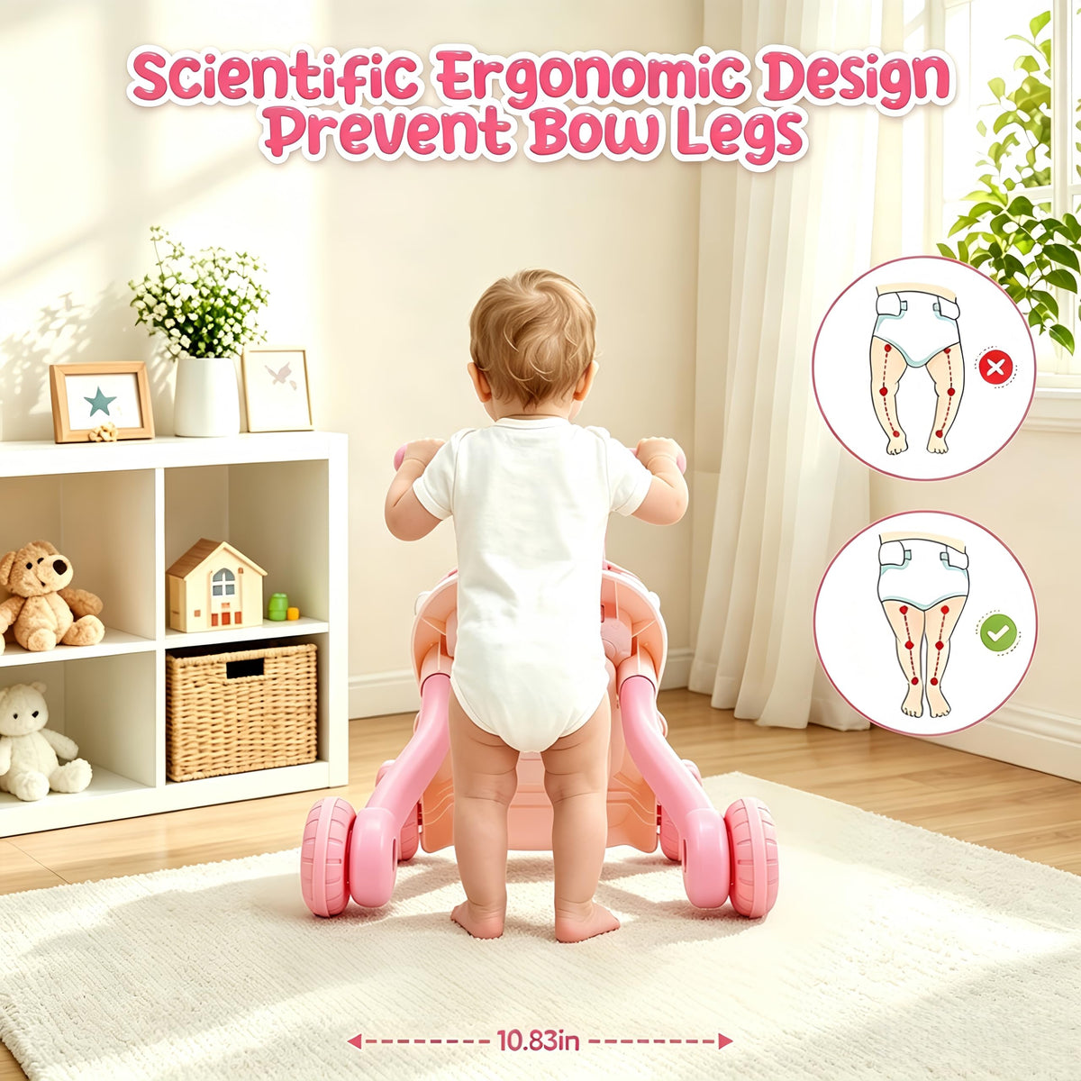 2-in-1 Baby Walker with Detachable Activity Center J989893
