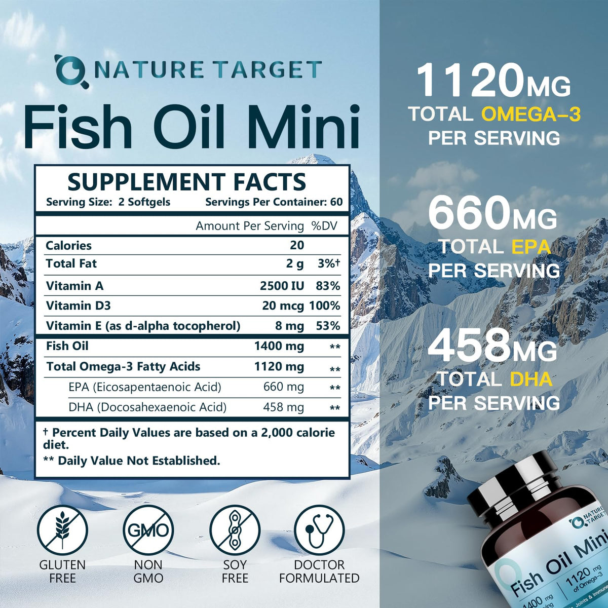 Fish Oil 1400 mg 120 Softgels R961