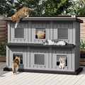 Weatherproof Insulated Outdoor Cat House K550598