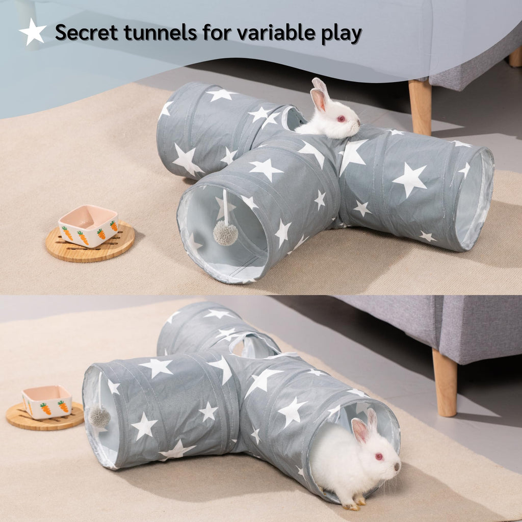 3 Way Collapsible Rabbit Tunnel Toy D63782