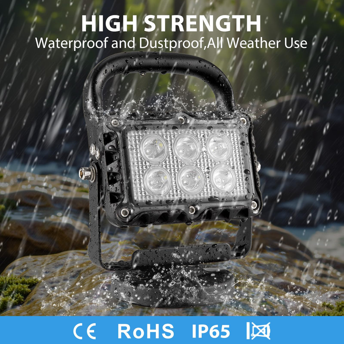 18W LED Work Light 2400 Lumens Aluminum Alloy Magnetic Portable Waterproof X3501