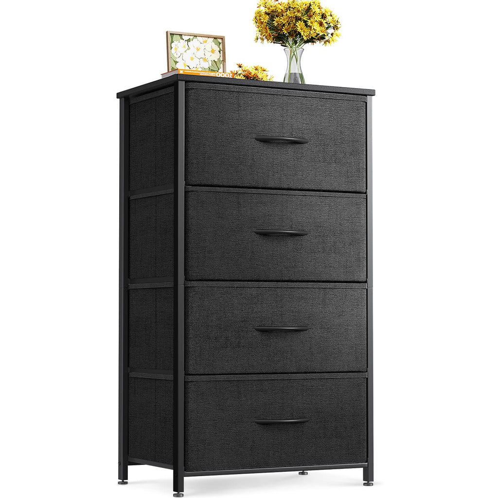 Black 4 Drawer Small Dresser G3438