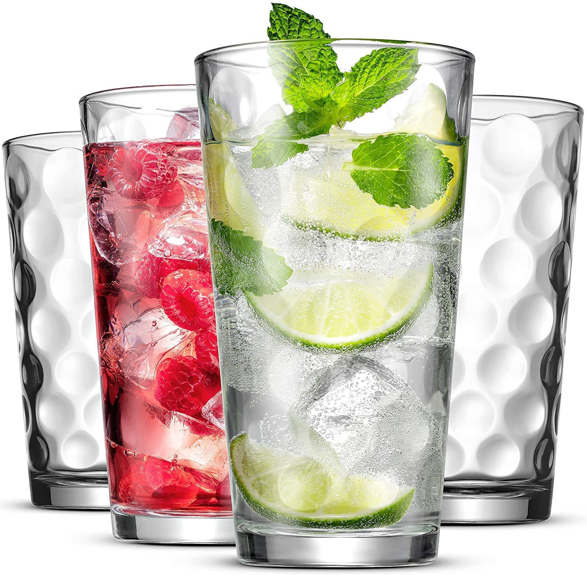 Set of 12 Stackable Drinking Glasses F36589