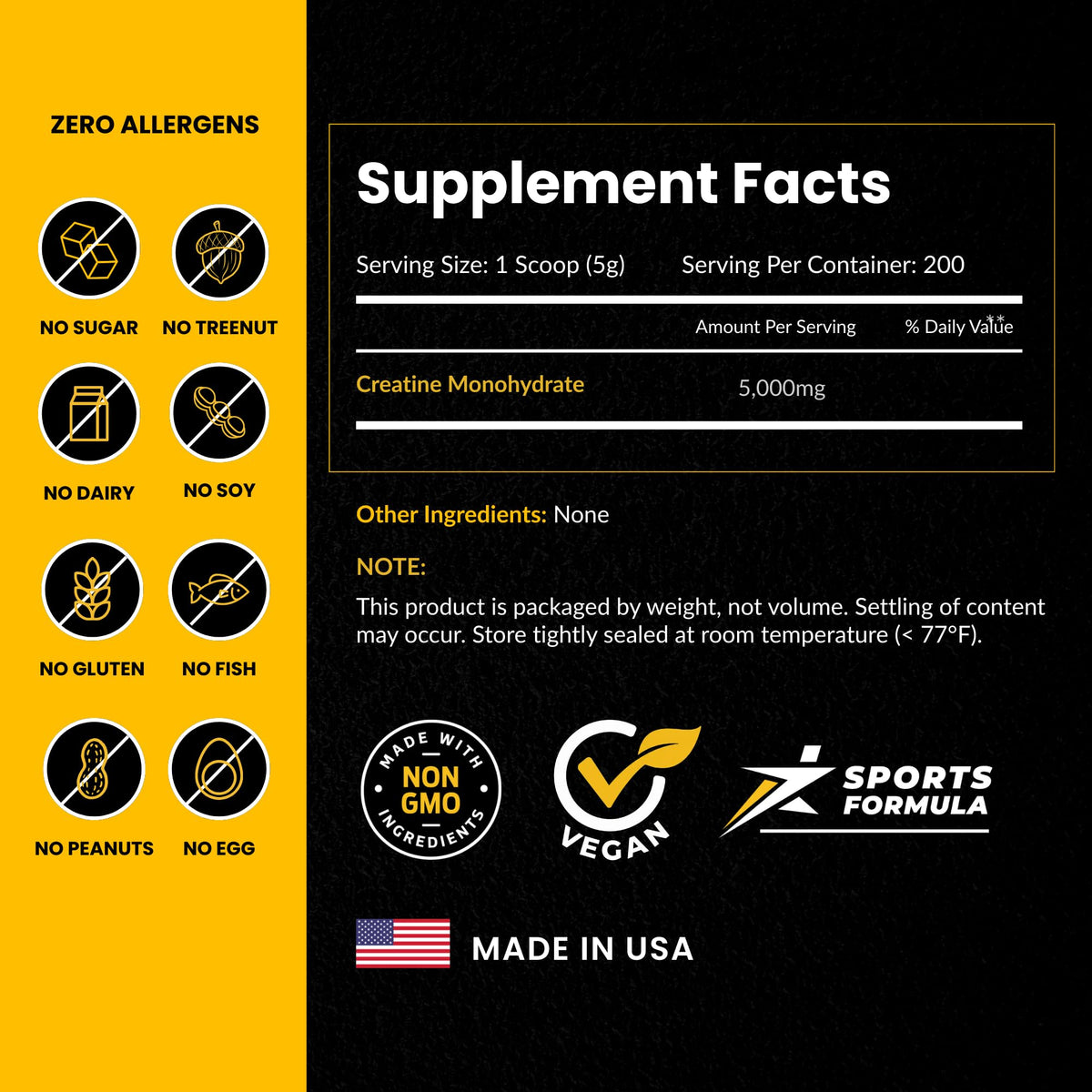 Micronized Creatine Monohydrate Powder 5G Per Serving 200 Servings B3024