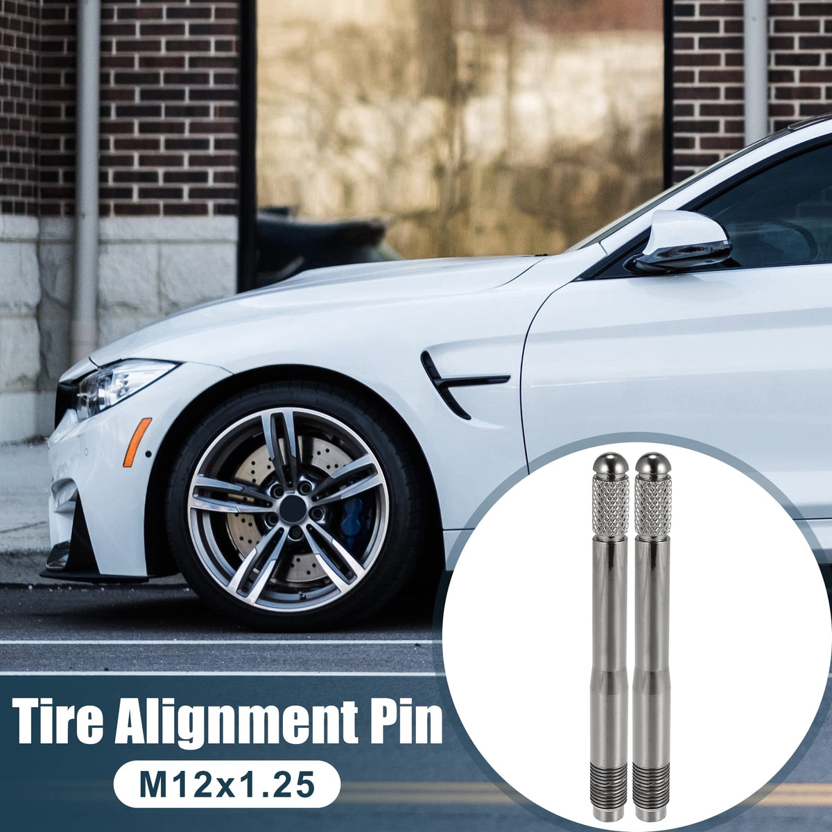 2pcs Stainless Steel Wheel Hangers Alignment Pin M12x1.25 W167