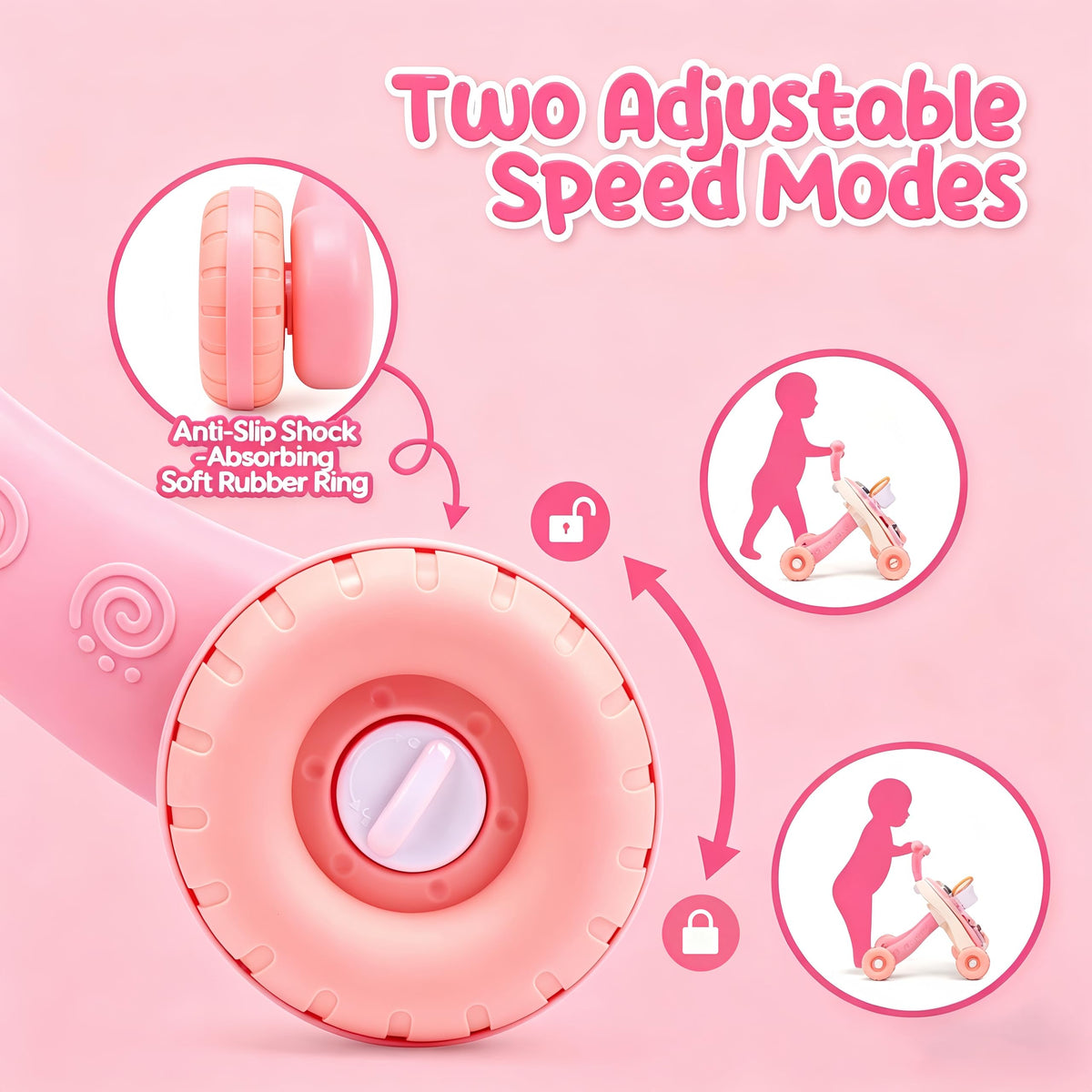 2-in-1 Baby Walker with Detachable Activity Center J989893