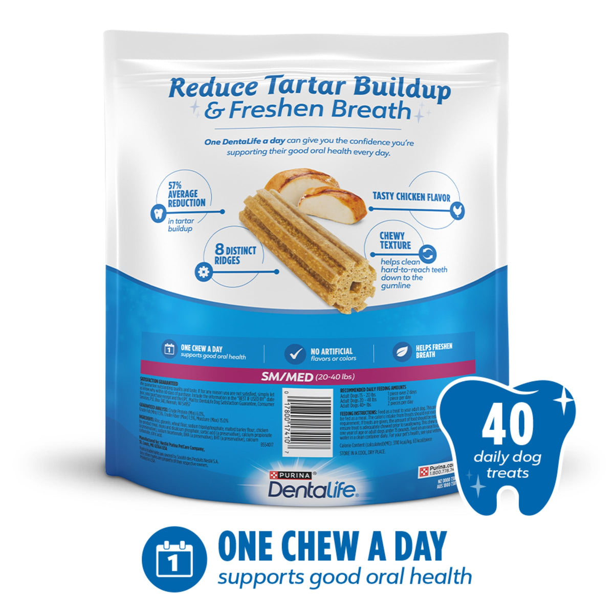 Daily Oral Care Dog Treats 40 ct Q95830