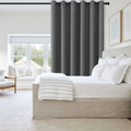 Dark Grey Thermal Blackout Room Divider Curtain Panel M56909