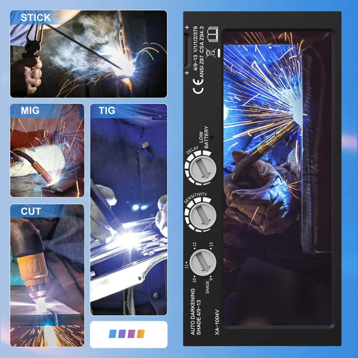 Auto Darkening Welding Lens Variable Shade 4/9-13 K722789