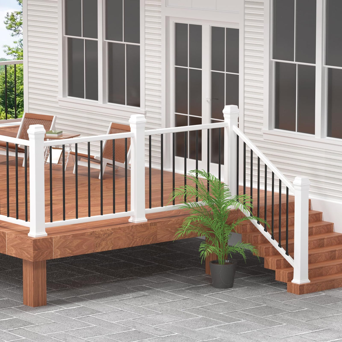 26" Black Aluminum Deck Balusters 120 Pack K184