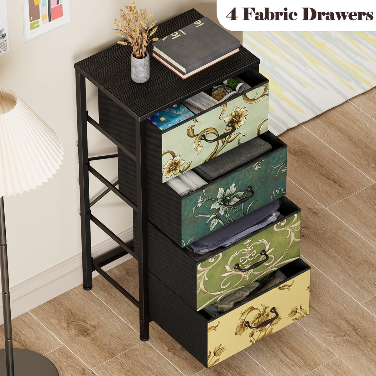 4 Drawer Fabric Dresser I18511