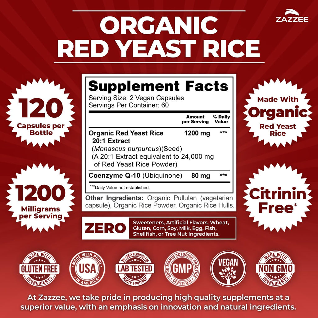 Organic Red Yeast Rice Extract with CoQ10 B727