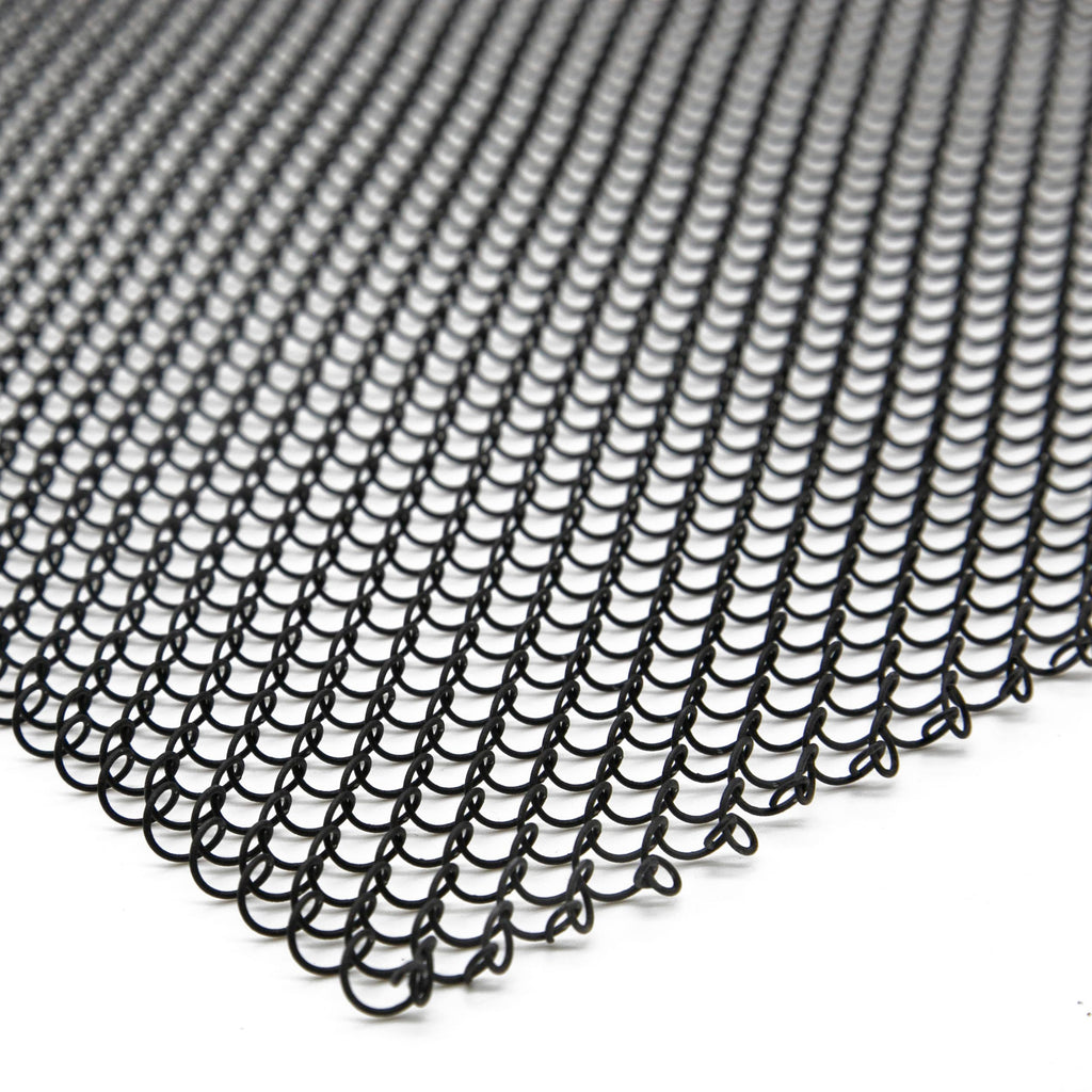 Black Matte Fireplace Mesh Screen Curtain U948004