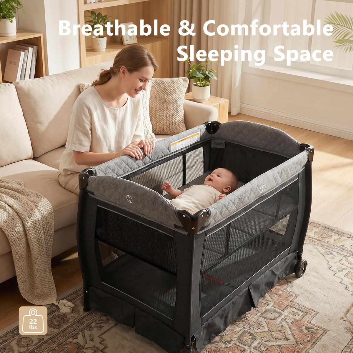 4 in 1 Black Baby Playard N259