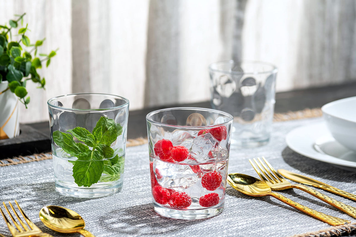 Set of 12 Stackable Drinking Glasses F36589
