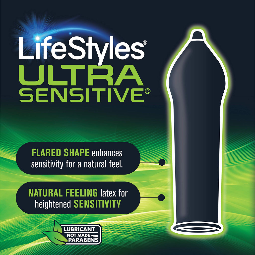 Ultra Sensitive Lubricated Latex Condoms, 12 Count V35023