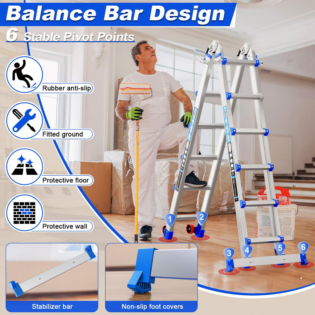 20FT Multi-Position Telescoping Ladder U891