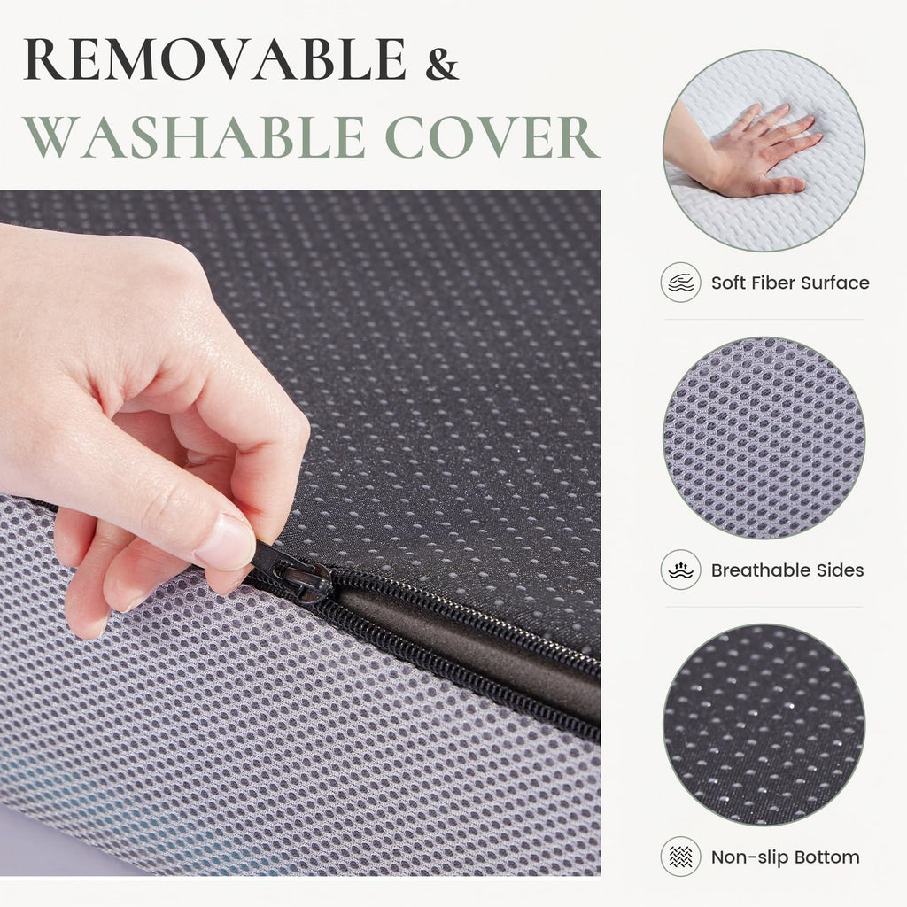 Twin Trifold Memory Foam Mattress with Washable Cover D4347