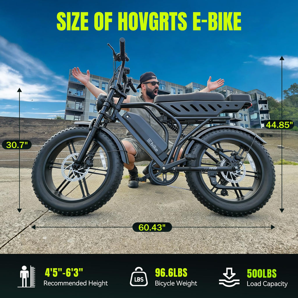 Electric Bike 48V 15Ah Battery 1500W Peak Motor 20 * 4.0 Fat Tire N53241