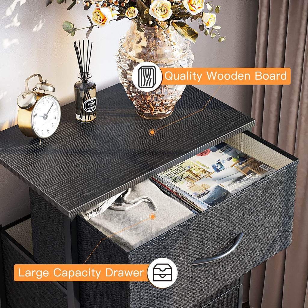 Black 4 Drawer Small Dresser G3438