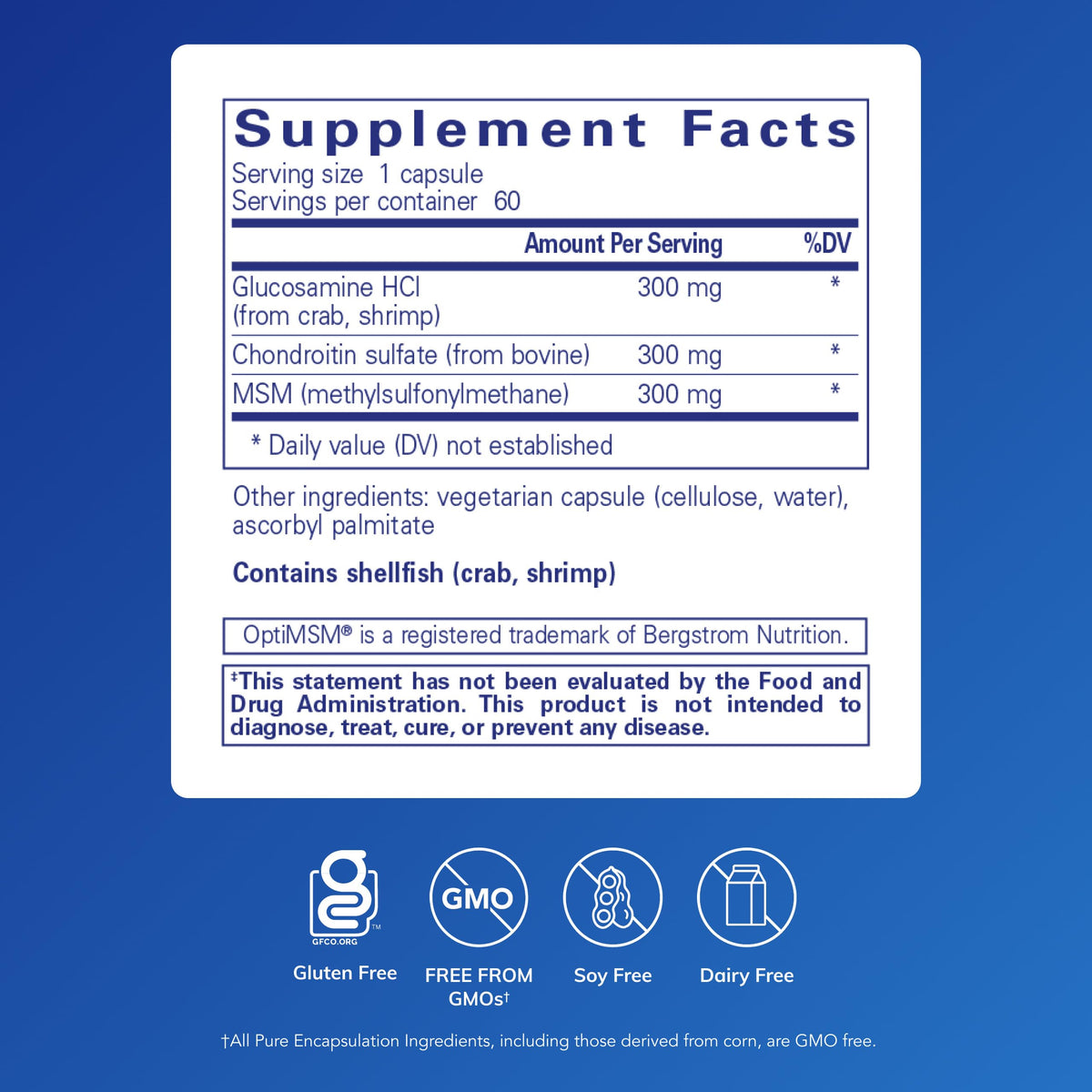 Glucosamine Chondroitin with MSM, 60 Capsules K85389