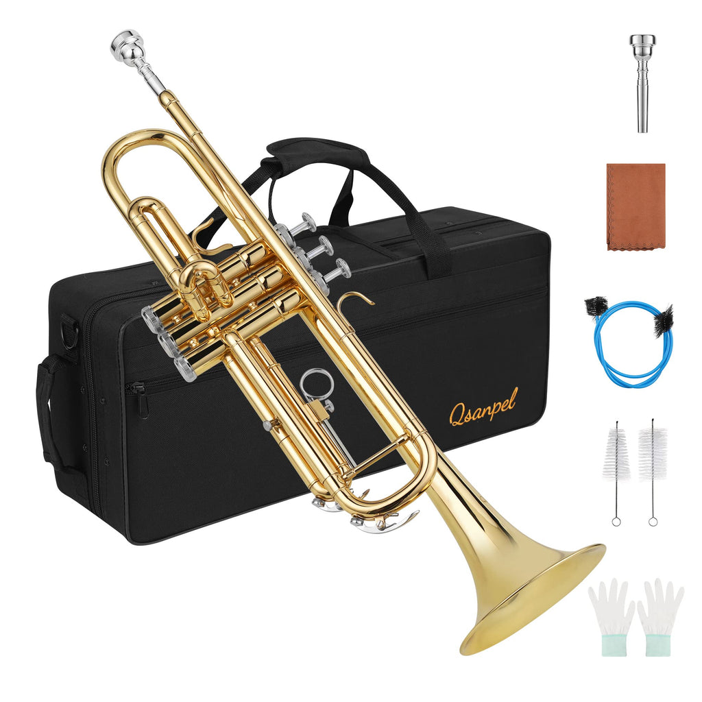 Gold Trumpet with Case, 7C Mouthpiece and Cleaning Kit L812512
