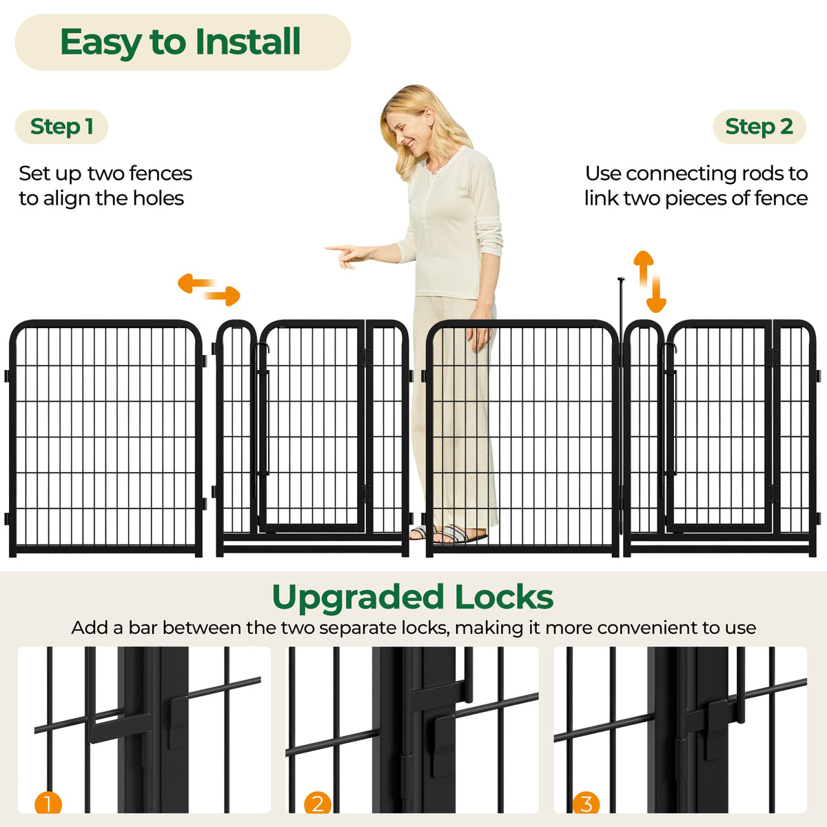 32 Inch 16 Panels Heavy Duty Dog Playpen Z9577