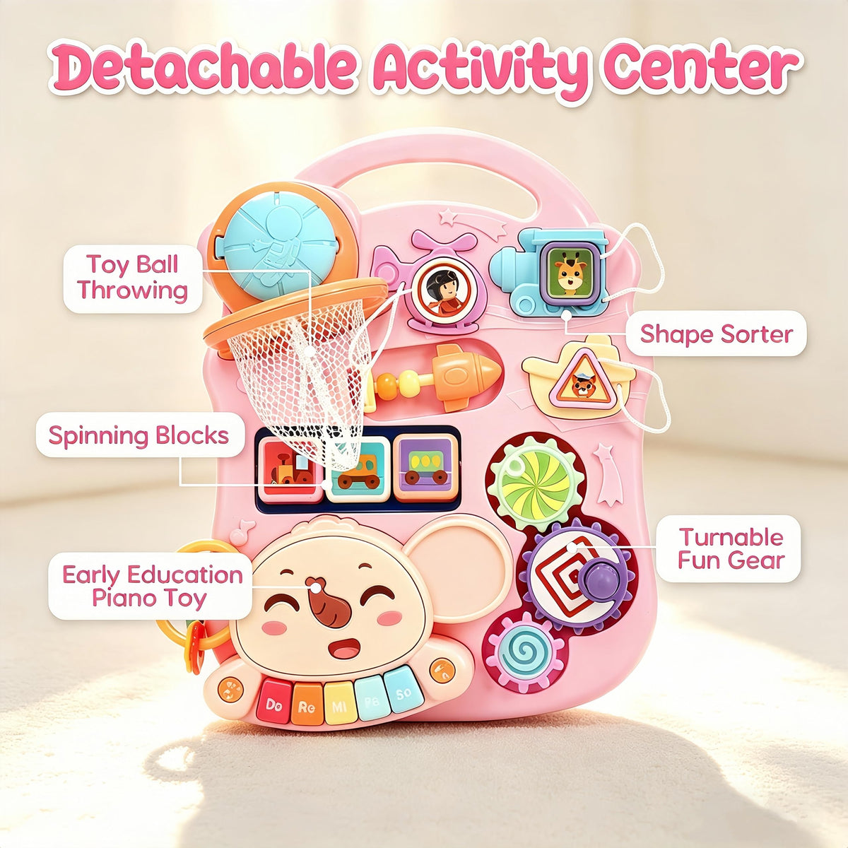 2-in-1 Baby Walker with Detachable Activity Center J989893