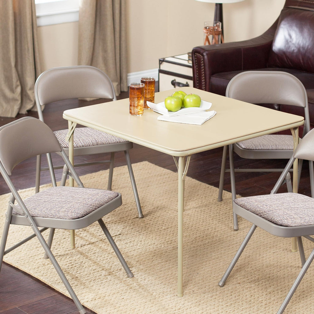Buff Tan Square Folding Card Table H571457
