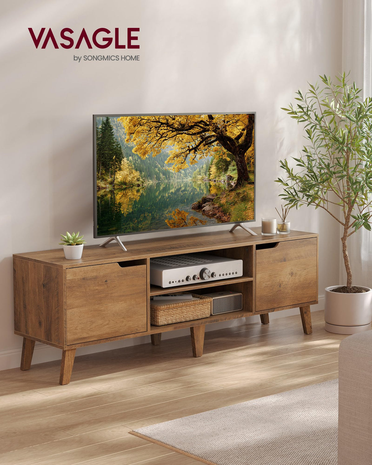 TV Stand with Adjustable Shelf E257