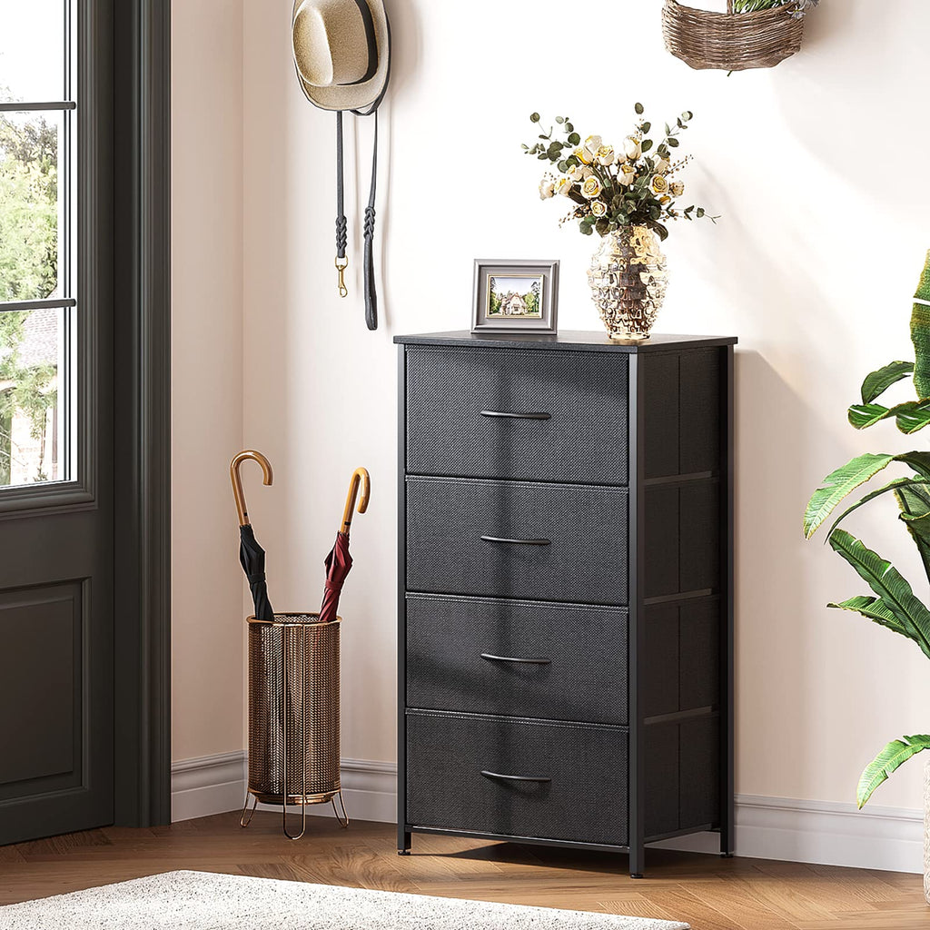 Black 4 Drawer Small Dresser G3438