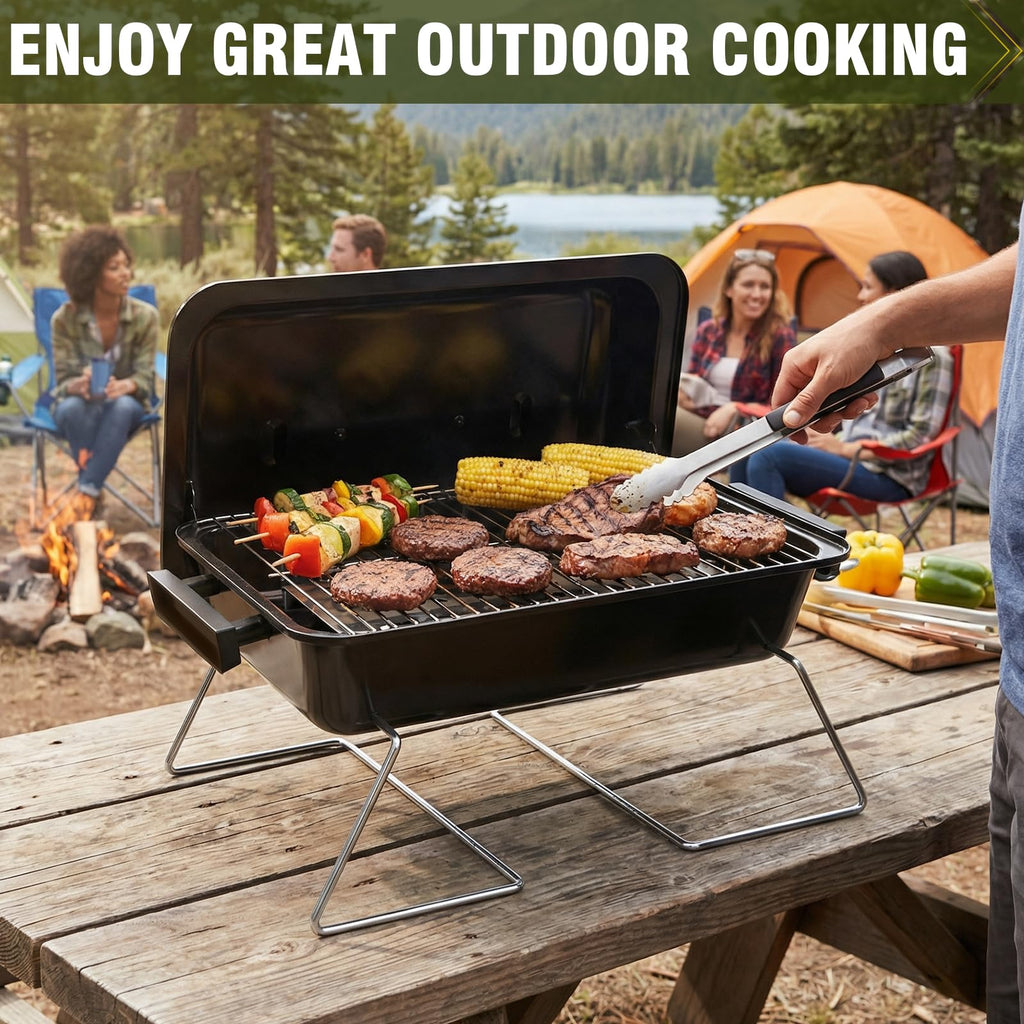 Portable Propane Gas Grill with Foldable Legs K697350