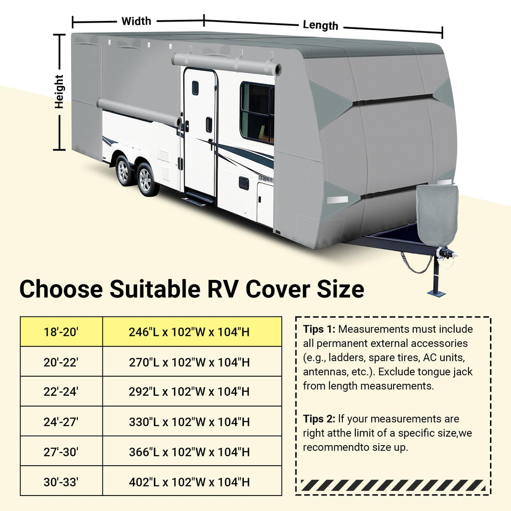18-20 ft Travel Trailer RV Cover P13692