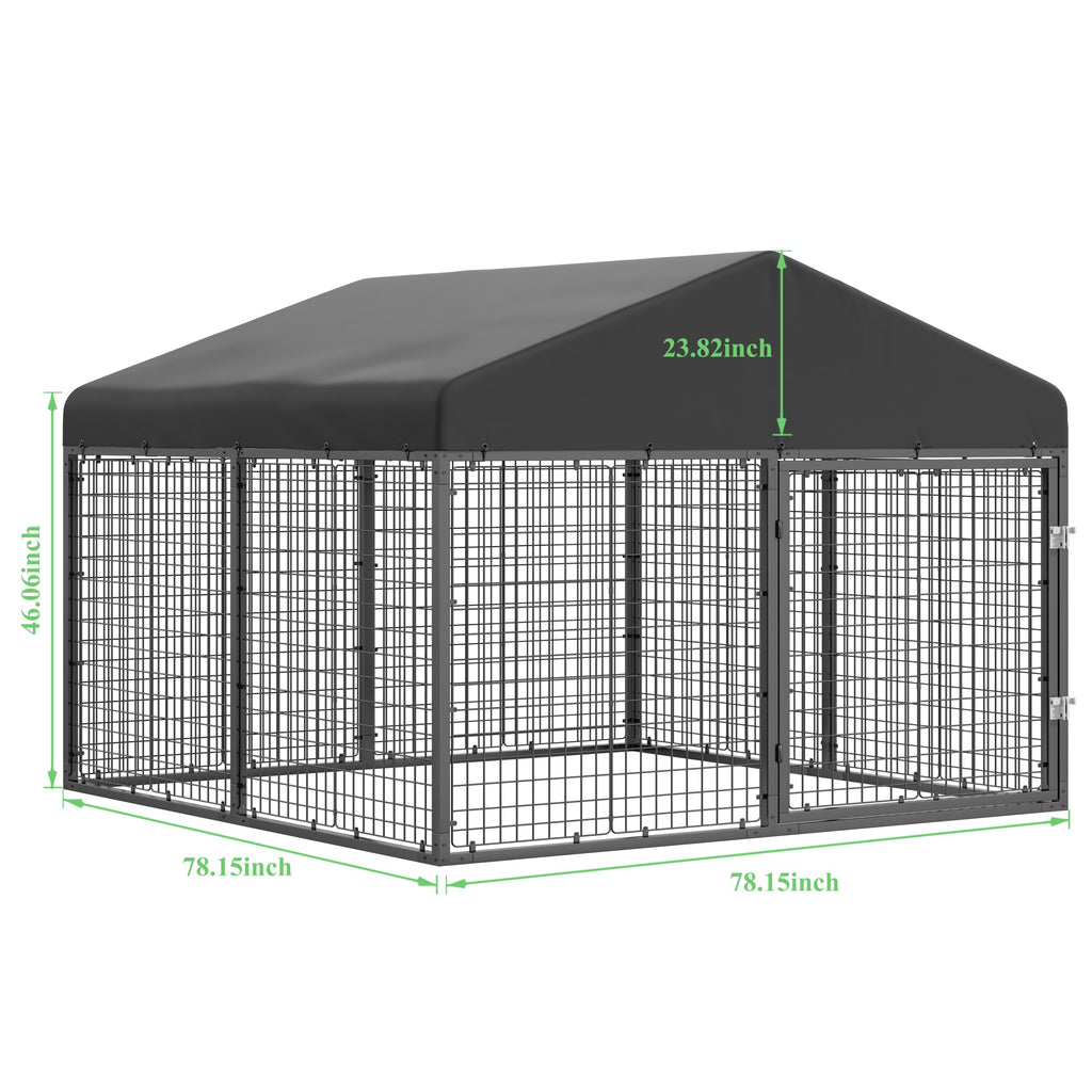 Large Outdoor Dog Enclosure with Roof H3968
