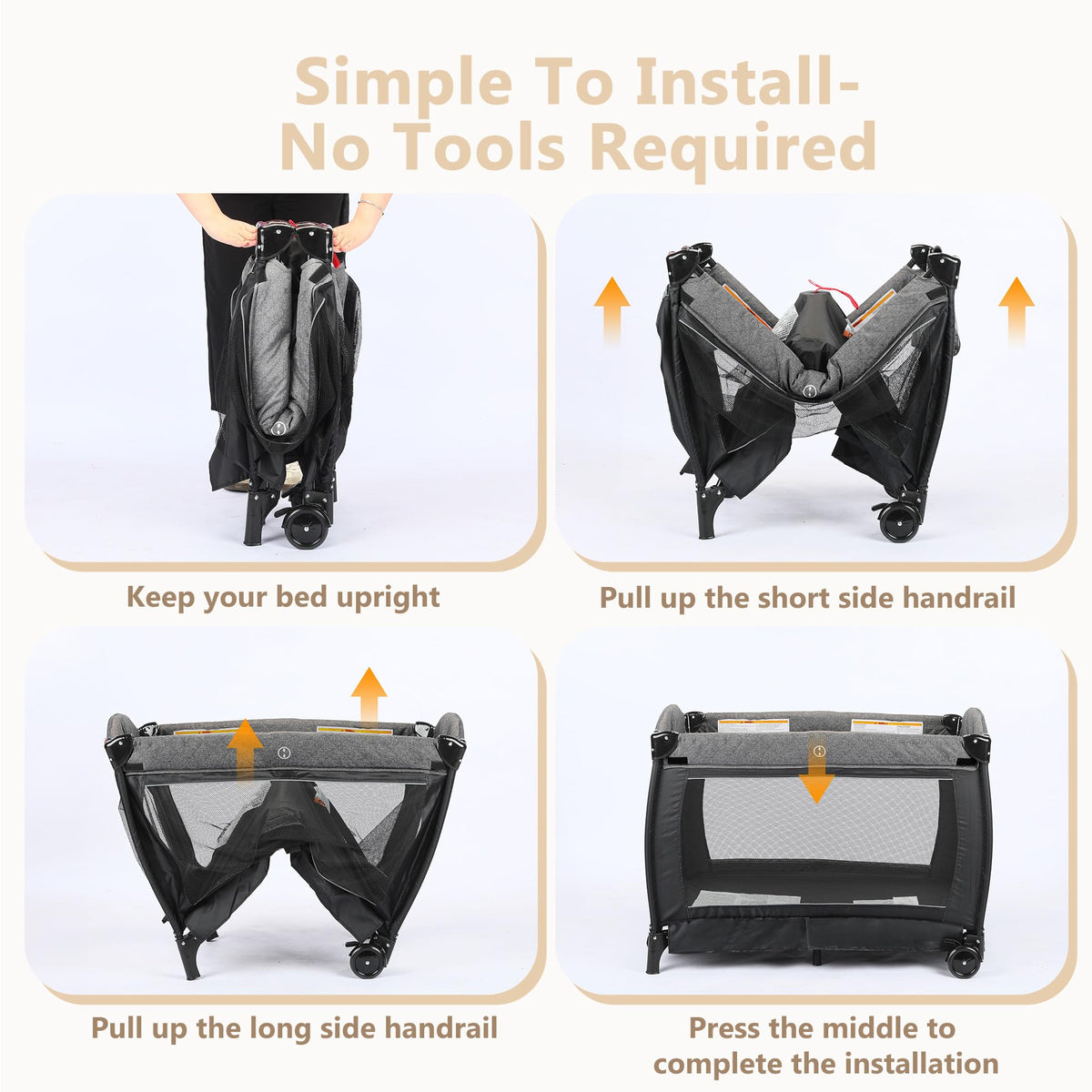 4 in 1 Black Baby Playard N259
