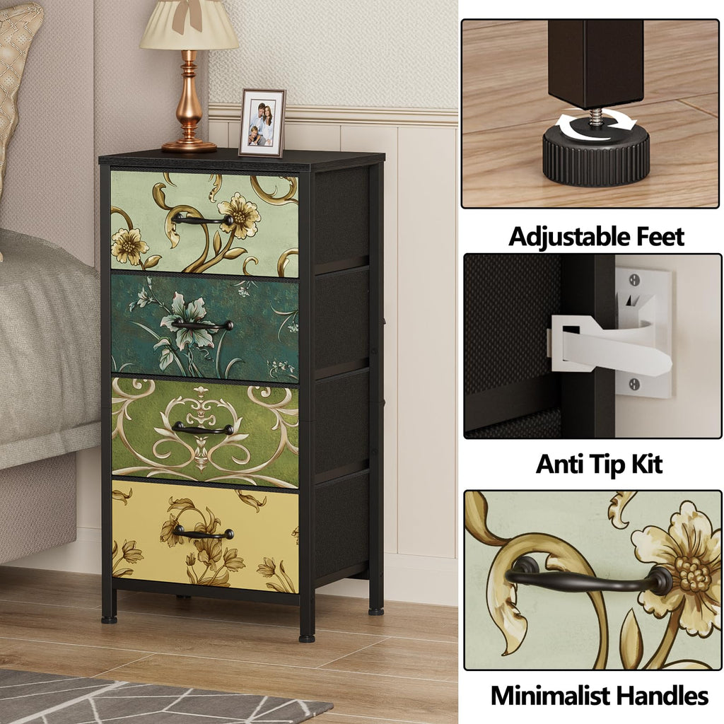 4 Drawer Fabric Dresser I18511