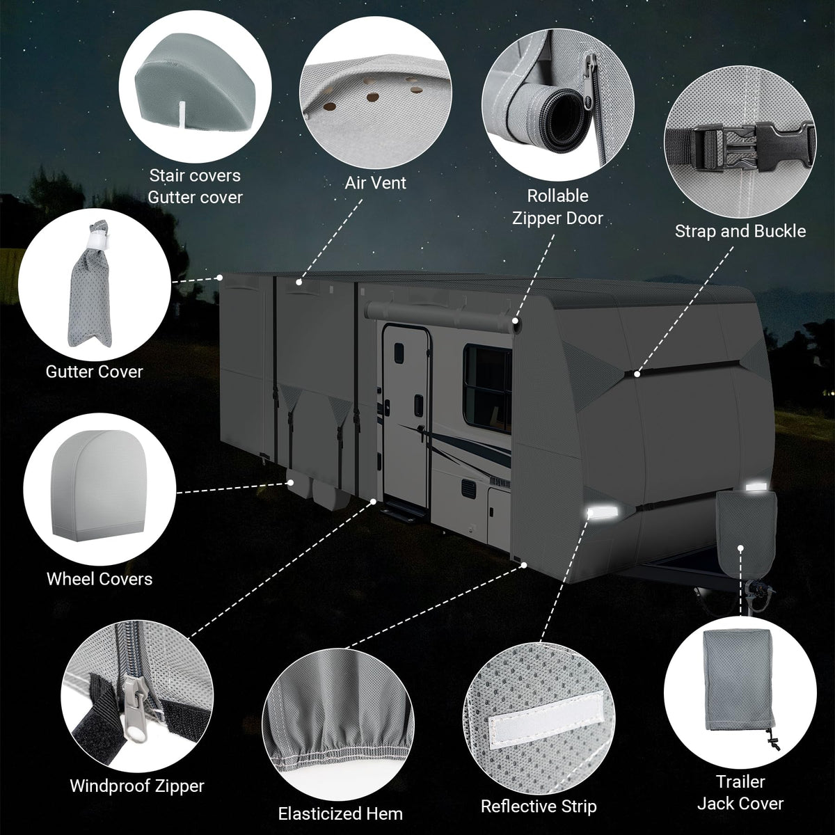 18-20 ft Travel Trailer RV Cover P13692