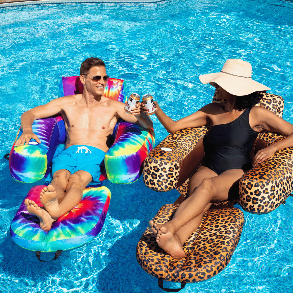 Inflatable Pool Lounger Floating Lounge Chair G67597