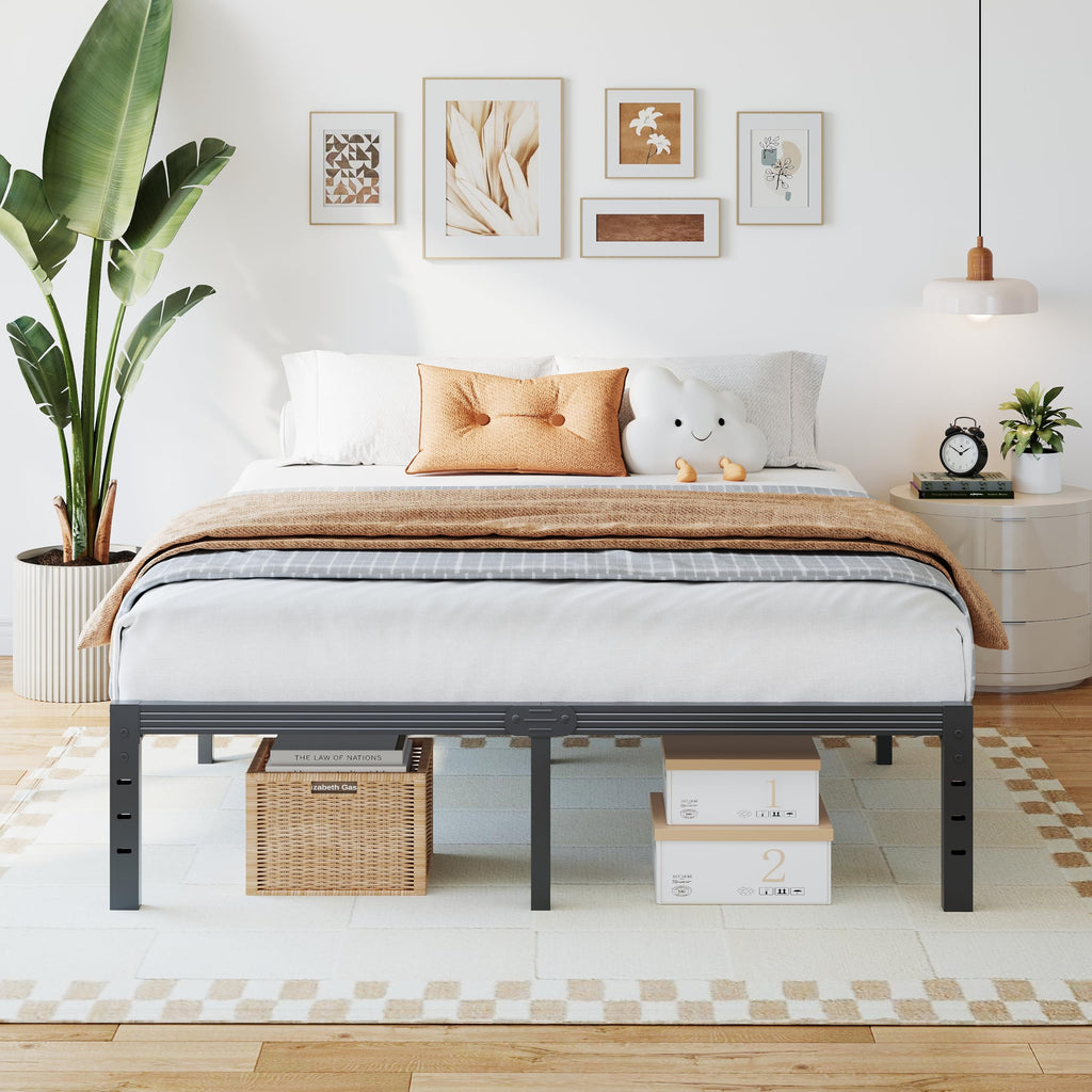 14 Inch Metal Platform Full Bed Frame with Storage Z82563