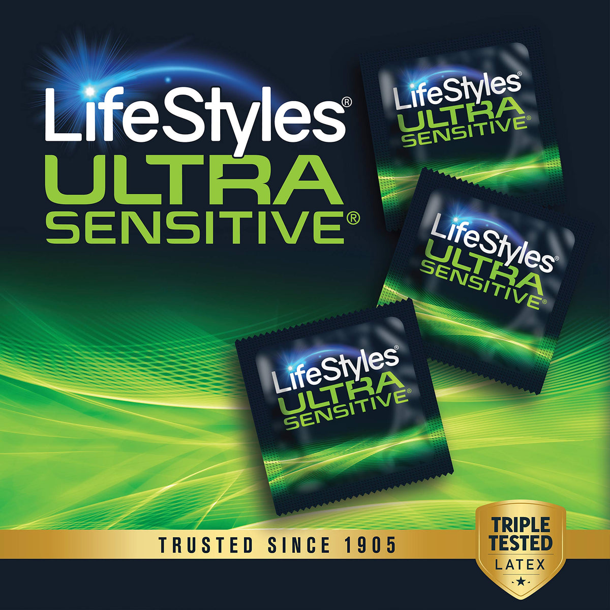 Ultra Sensitive Lubricated Latex Condoms, 12 Count V35023