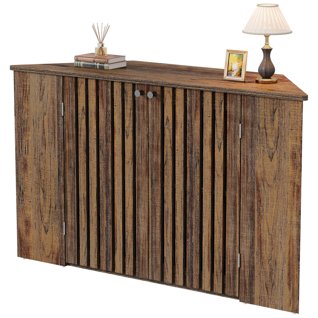 53" Farmhouse Corner TV Stand with Storage M3234