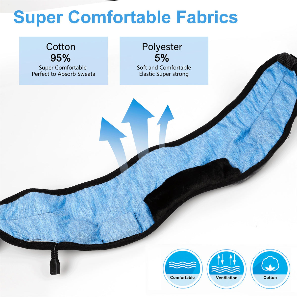 Bluetooth Sleep Headphones Eye Mask with Built-in Speakers Microphone I3052